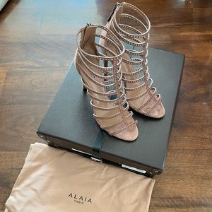 AUTHENTIC Suede Alaia Heels